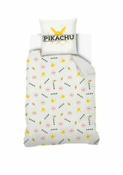Pokermon - Housse De Couette 140x200 Et Taie D'oreiller - Pikachu "High Voltage" - Coton -cadeaux boutique housse couette retourne