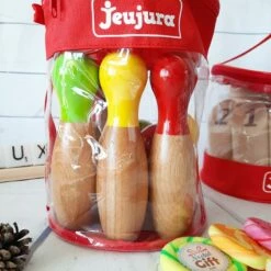 Jeu De Bowling Et Pétanque En Boisfexte -cadeaux boutique jeu quille bois jeujura emballage 2