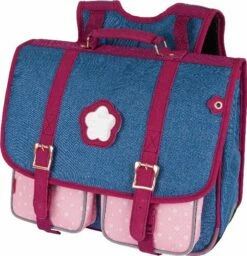 Cartable Fille Vintage 38 Cm Kickers Chiné Façon Jean's Et Rose - Oberthur