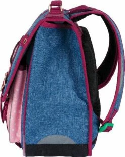 Cartable Fille Vintage 38 Cm Kickers Chiné Façon Jean's Et Rose - Oberthur -cadeaux boutique kickers girl oberthur gacuhe