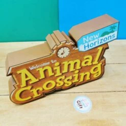 Lampe Veilleuse LogoAnimal Crossing 31cm- Nintendo -cadeaux boutique lampe animal crossing haut