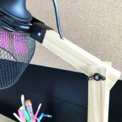 Lampe De Bureau Noir En Métal Et Bois (38 Cm) -cadeaux boutique lampe industriel bois