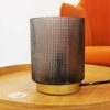 Lampe à Poser En Verre Embossé - H15 Cm -cadeaux boutique lampe verre