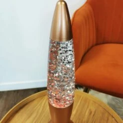 Lampe à Lave Lumineuse à Paillette 35 Cm -cadeaux boutique lava lampe paillette zoom rouge