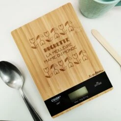 Balance En Bois Prénom Personnalisable - "La Meilleure Mamie Du Monde"