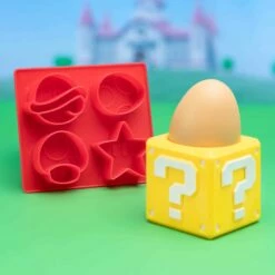 Super Mario - Kit Coquetier Question Block Avec Coupe-pain -cadeaux boutique mario Egg Cup
