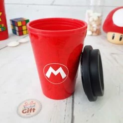 Mug De Transport Super Mario Champignon (390 Ml) -cadeaux boutique mario mug thermos mario rouge champignon 3