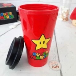 Mug De Transport Double Paroi étoile Super Mario (520 Ml) -cadeaux boutique mario mug thermos mario rouge etoile 3