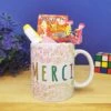 Mug "Merci" Bonbons Rétro 80 - Collection Arc-en-ciel -cadeaux boutique merci arc en ciel mug 80 avant