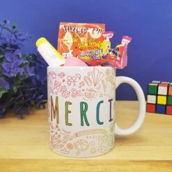 Mug "Merci" Bonbons Rétro 80 - Collection Arc-en-ciel