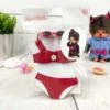 Vêtements Peluche Monchhichi Kiki - Bikini Rouge Et Lunettes De Soleil