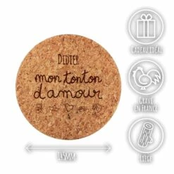 Coffret Cadeau Vin : Coffret En Liège Personnalisé Et Ses Accessoires De Vin -cadeaux boutique mon tonton damour set vin liege informations