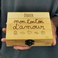 Coffret Cadeau Whisky : 9 Pierres Dans Une Boîte Personnalisée - Mon Tonton D'amour -cadeaux boutique mon tonton damour set whisky tenu
