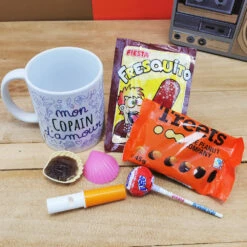 MUG "mon Copain D'amour " Bonbons Rétro 70 - Cadeau Copain -cadeaux boutique mug 70 copain