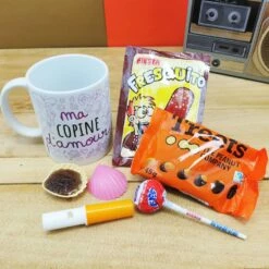 MUG "ma Copine D'amour " Bonbons Rétro 70 - Cadeau Copine -cadeaux boutique mug 70 copine