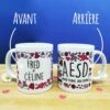 Mug Duo Personnalisable"... + ... = AESD Amour éternel Sans Divorce" -cadeaux boutique mug aesd avant et arriere