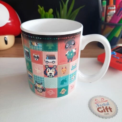 Animal Crossing - Mug Magique Thermoréactif -cadeaux boutique mug animal crossing thermo patchwork chaud