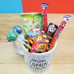 MUG "mon Copain D'amour " Bonbons Rétro 90 - Cadeau Copain -cadeaux boutique mug bonbons 90 copain haut