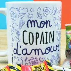 MUG "mon Copain D'amour " Bonbons Rétro 90 - Cadeau Copain -cadeaux boutique mug bonbons 90 copain zoom
