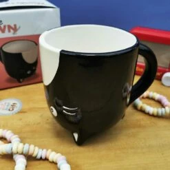 Mug Chat 3D 540 Ml En Céramique - Upside Down - Cadeau Halloween -cadeaux boutique mug chat