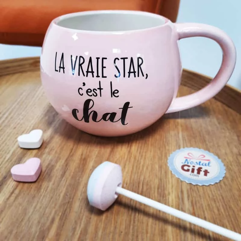 Mug 3D Chat Rose - La Vraie Star C'est Le Chat 4 Mug 3D Chat Rose - La Vraie Star C'est Le Chat – Image 2