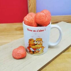 Mug Bisounours Et Ses Guimauves Cœurs (x5) - Viens On S'aime ! -cadeaux boutique mug coeurs guillemauve viens on saime loin