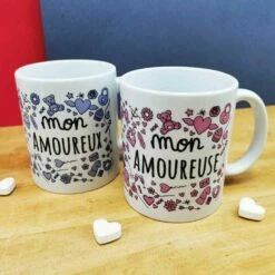 Mug Duo "Mon Amoureux(se)" -cadeaux boutique mug duo amoureux se cote