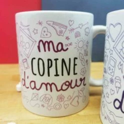 Mug Duo "Ma Copine Et Mon Copain D'amour" -cadeaux boutique mug duo copain copine zoom1