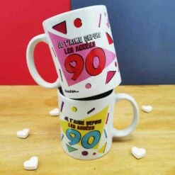 Mug Duo "Je T'aime Depuis Les Années 90"