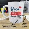 Mug Personnalisé - Papa Tu Es Mon Roi -cadeaux boutique mug papa roi personnalise