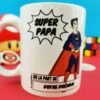 Mug Personnalisé - Papa Super-héros - Cadeau Papa -cadeaux boutique mug super papa arriere