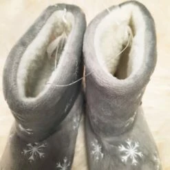 Chaussons Botte La Reine Des Neiges - Gris - Pour Enfant - Taille 29/30/31/32 -cadeaux boutique pantoufle reine des neiges haut