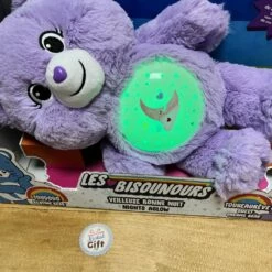 Peluche Veilleuse Bisounours Violette - Toubeaurêve (33cm) -cadeaux boutique peluche bisounours tout doux veilleuse toubeaureve violet musicale