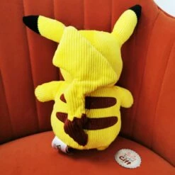 Pokémon - Peluche Pikachu En Velour Côtelé - 20 Cm -cadeaux boutique peluche pokemon pikachu arriere