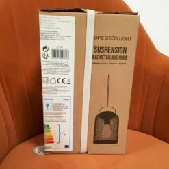 Abat-jour - Grille Métallique Noire -cadeaux boutique plafonnier style industriel notice