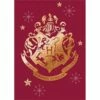 Harry Potter - Plaid Polaire Bordeaux - Blason Poudlard (100 X 140 Cm) -cadeaux boutique plaid polaire harry potter etoiles