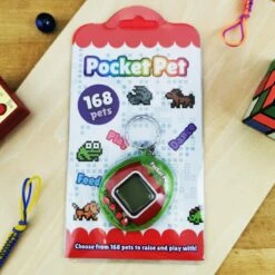 Pocket Pet - Porte Clé - Animal De Compagnie Numérique -cadeaux boutique pocket pet vert boite