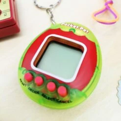 Pocket Pet - Porte Clé - Animal De Compagnie Numérique -cadeaux boutique pocket pet vert zoom