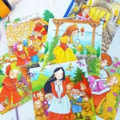 Boîte Puzzle De Cubes- Contes (9 Pièces ) -cadeaux boutique puzzle bois cubes multifaces goki contes enfant bebe 04