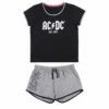 AC/DC - Ensemble De Pyjamas Short Pour Femme -cadeaux boutique pyjama acdc 6