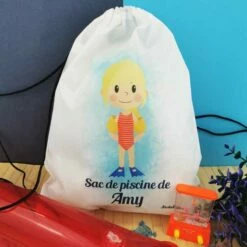 Sac à Dos De Piscine Et Natation Personnalisé Avec Cordon - Fille Et Garçon -cadeaux boutique sac piscine blonde