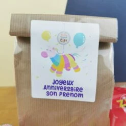 Sachet Bonbon Des Années 90personnalisé - "Anniversaire"- Pinata -cadeaux boutique sachet 90 joyeux anniversaire licorne perso zoom