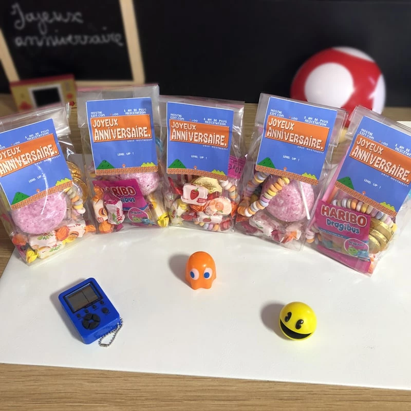5 Sachets De Bonbons Enfant - Joyeux Anniversaire - Jeu Vidéo 8 5 Sachets De Bonbons Enfant - Joyeux Anniversaire - Jeu Vidéo – Image 6