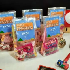 5 Sachets De Bonbons Enfant Personnalisés - Joyeux Anniversaire - Jeu Vidéo