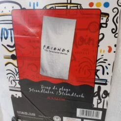 Friends - Drap De Bain Blanc En Coton - Logo(70 X 140 Cm) -cadeaux boutique serviette de plage friends the television series logo 02 1