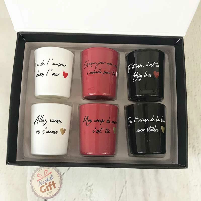 Coffret Cadeau - 6 Bougies "Y'a De L'amour Dans L'air" 4 Coffret Cadeau - 6 Bougies "Y'a De L'amour Dans L'air" – Image 2