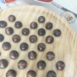 Jeu Du Solitaire En Bois - Jeu De Société (Goki) - ∅ 22 Cm -cadeaux boutique solitaire bois 2