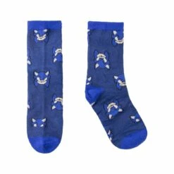 Lot De 5 Paires De Chaussettes Enfant Sonic - Taille 35/38 - Sonic -cadeaux boutique sonic chaussette enfant pattern blue 2