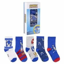 Lot De 5 Paires De Chaussettes Sonic Bébé- Taille 27/30 - Sonic -cadeaux boutique sonic coffret chaussette enfant