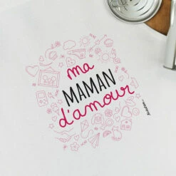 Tablier De Cuisine - "Ma Maman D'amour" - Cadeau Maman -cadeaux boutique tablier ma maman damour zoom